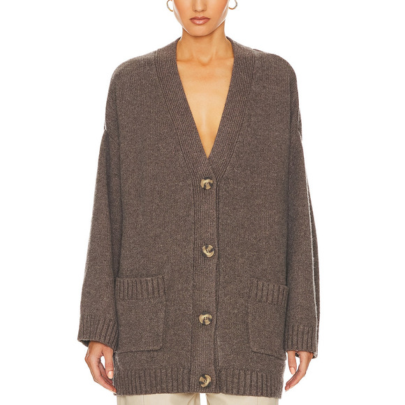 Brown Women's Cardigan Sweater - Picture 1 of 5